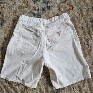 Vintage Guess Jean Shorts, Sz 1, Buttonfly With 8" Inseam. Waist Is 14" Across,